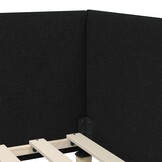 Hoekbedframe Zwart (80x200cm) - 35% Korting!
