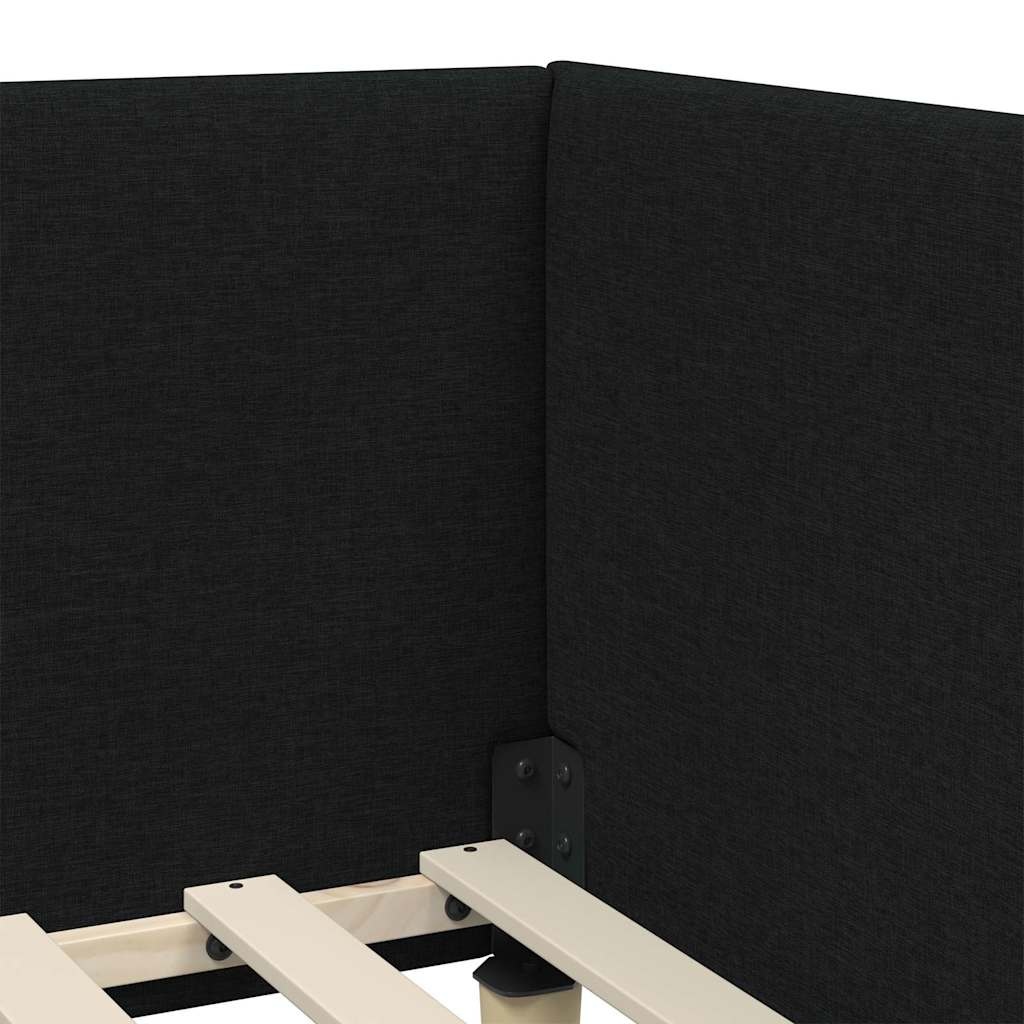 Hoekbedframe Zwart (80x200cm) - 35% Korting!