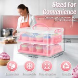 Roze Taartdoos met 29% Korting: 24 Cupcakes of 1 Taart (Ø 25 cm)