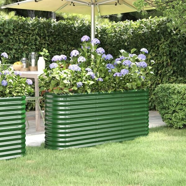 VidaXL Plantenbak Staal Groen - 34% Korting!