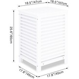 Dubbele Wasmand 120L Bamboe - Wit (34% Korting)