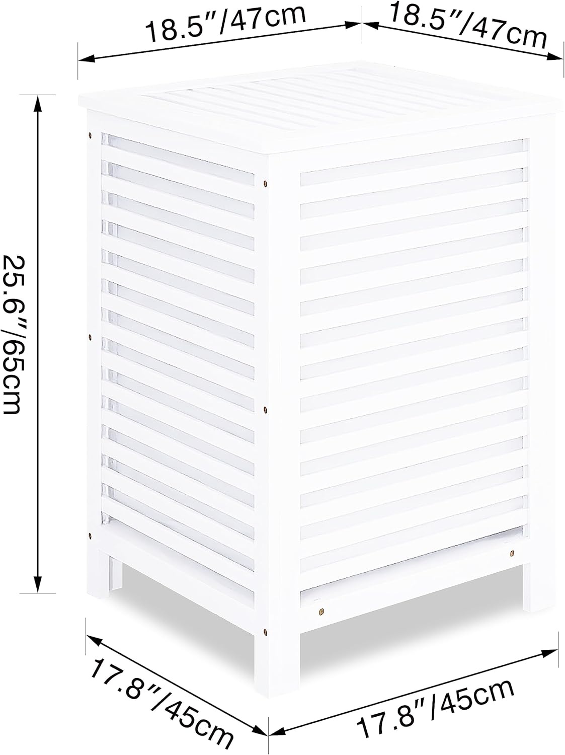 Dubbele Wasmand 120L Bamboe - Wit (34% Korting)