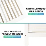 Dubbele Wasmand 120L Bamboe - Wit (34% Korting)