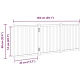 VidaXL Hondenhek Inklapbaar 3 Panelen 150cm - 33% Korting!