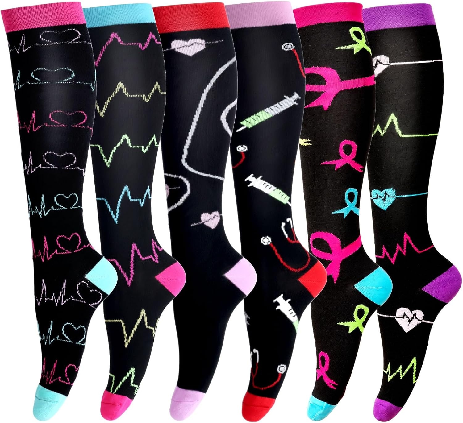 LEOSTEP Compressiekousen (6 paar) - 28% Korting