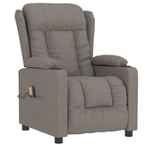 vidaXL Massagestoel Stof Taupe - 35% Korting