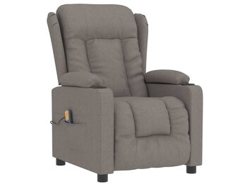 vidaXL Massagestoel Stof Taupe - 35% Korting