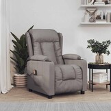 vidaXL Massagestoel Stof Taupe - 35% Korting