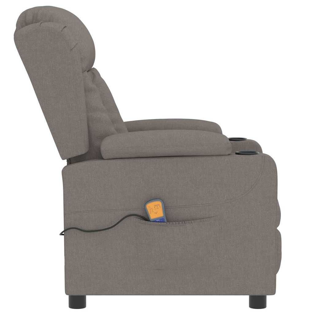 vidaXL Massagestoel Stof Taupe - 35% Korting