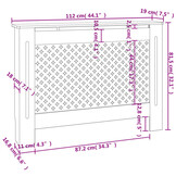 Radiatorombouw MDF Wit - 112x19x81,5 cm | 36% Korting