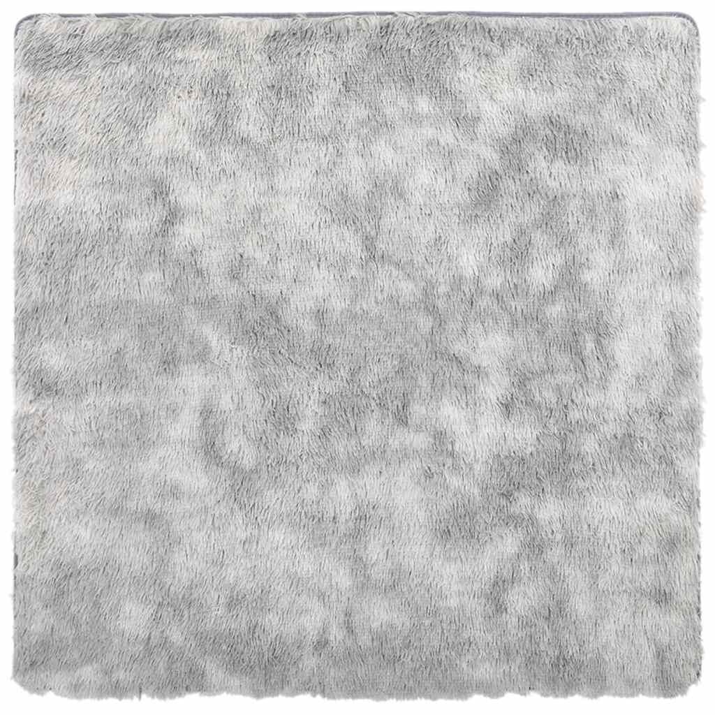 vidaXL NAVARRA Hoogpolig Vloerkleed Zilvergrijs - 160x160 cm (29% Korting)