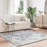vidaXL NAVARRA Hoogpolig Vloerkleed Zilvergrijs - 160x160 cm (29% Korting)