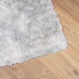 vidaXL NAVARRA Hoogpolig Vloerkleed Zilvergrijs - 160x160 cm (29% Korting)