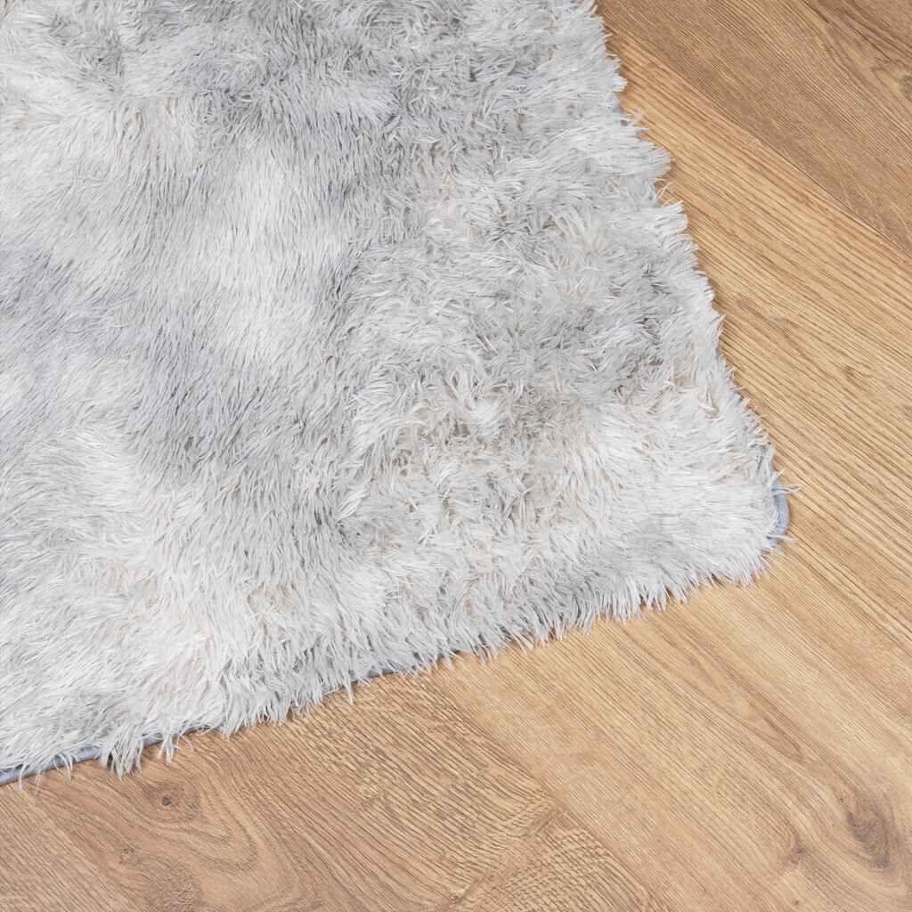 vidaXL NAVARRA Hoogpolig Vloerkleed Zilvergrijs - 160x160 cm (29% Korting)