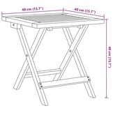 vidaXL Acacia Hout Tuinbijzettafel 40x40x40 cm - 34% Korting!