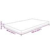 vidaXL Wastafelblad Eikenhout 100x60cm - Nu 35% Korting!