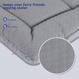 BVAGSS Hondenbed voor kleine honden, omkeerbaar, koel en warm, hondenkussen, wasbaar, hondenmat voor kleine, middelgrote en grote honden, XH080 (91 x 58 cm, grijs)