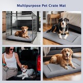 BVAGSS Hondenbed voor kleine honden, omkeerbaar, koel en warm, hondenkussen, wasbaar, hondenmat voor kleine, middelgrote en grote honden, XH080 (91 x 58 cm, grijs)