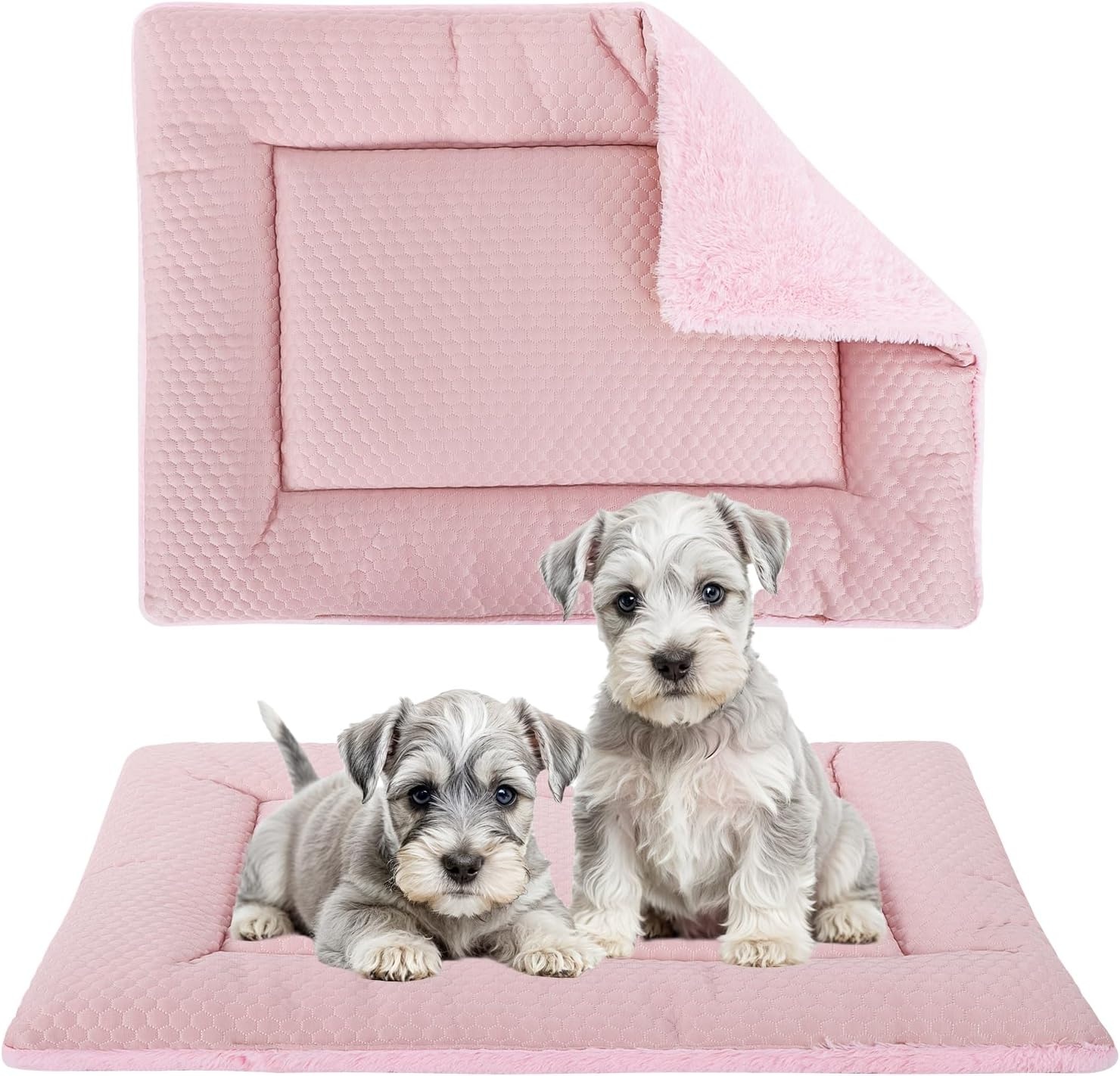 BVAGSS Hondenbed voor kleine honden, omkeerbaar, koel en warm, hondenkussen, wasbaar, hondenmat voor kleine, middelgrote en grote honden, XH080 (91 x 58 cm, grijs)