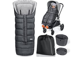 Waterdichte Voetenzak Kinderwagen Donkergrijs - 74% Korting!