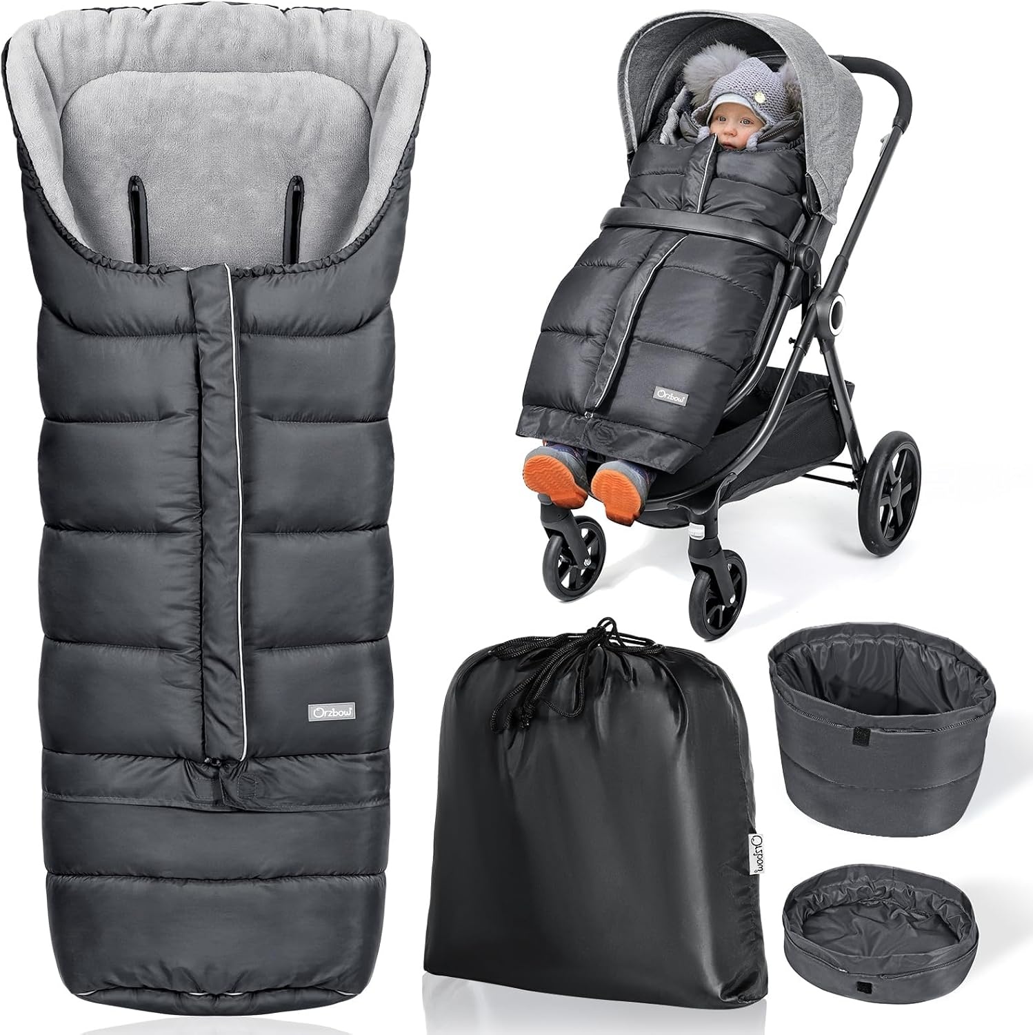 Warme Kinderwagen Voetenzak Donkergrijs - 76% Korting!