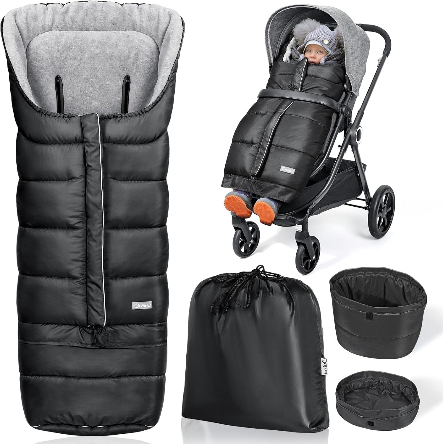 Warme Kinderwagen Voetenzak Donkergrijs - 76% Korting!