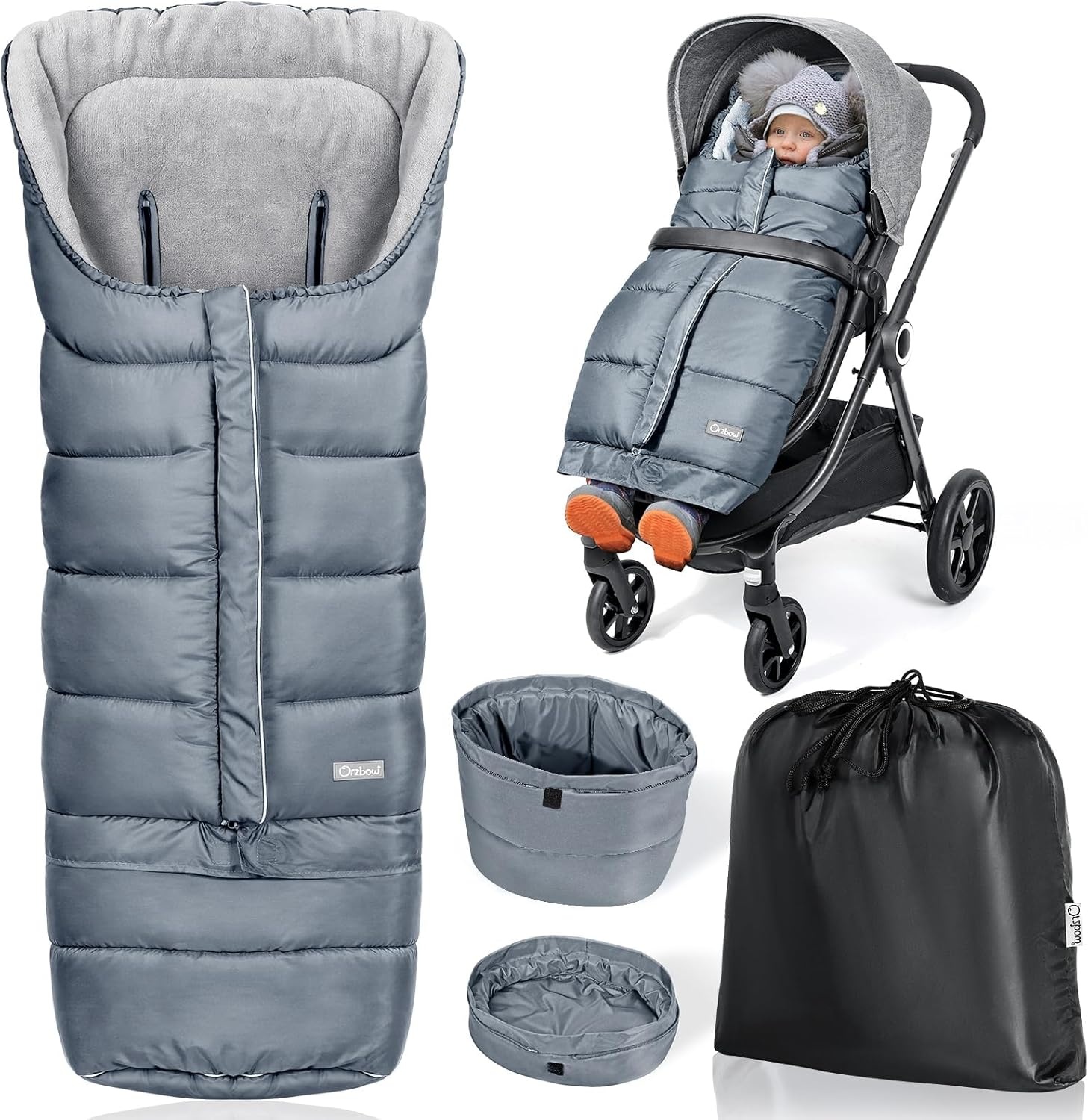 Warme Kinderwagen Voetenzak Donkergrijs - 76% Korting!