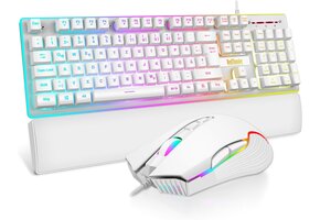 Gaming Toetsenbord & Muis Set Wit - 29% Korting