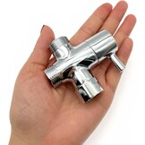 JZK Douche-omsteller 3-weg G1/2 Messing met Rubberen Ring