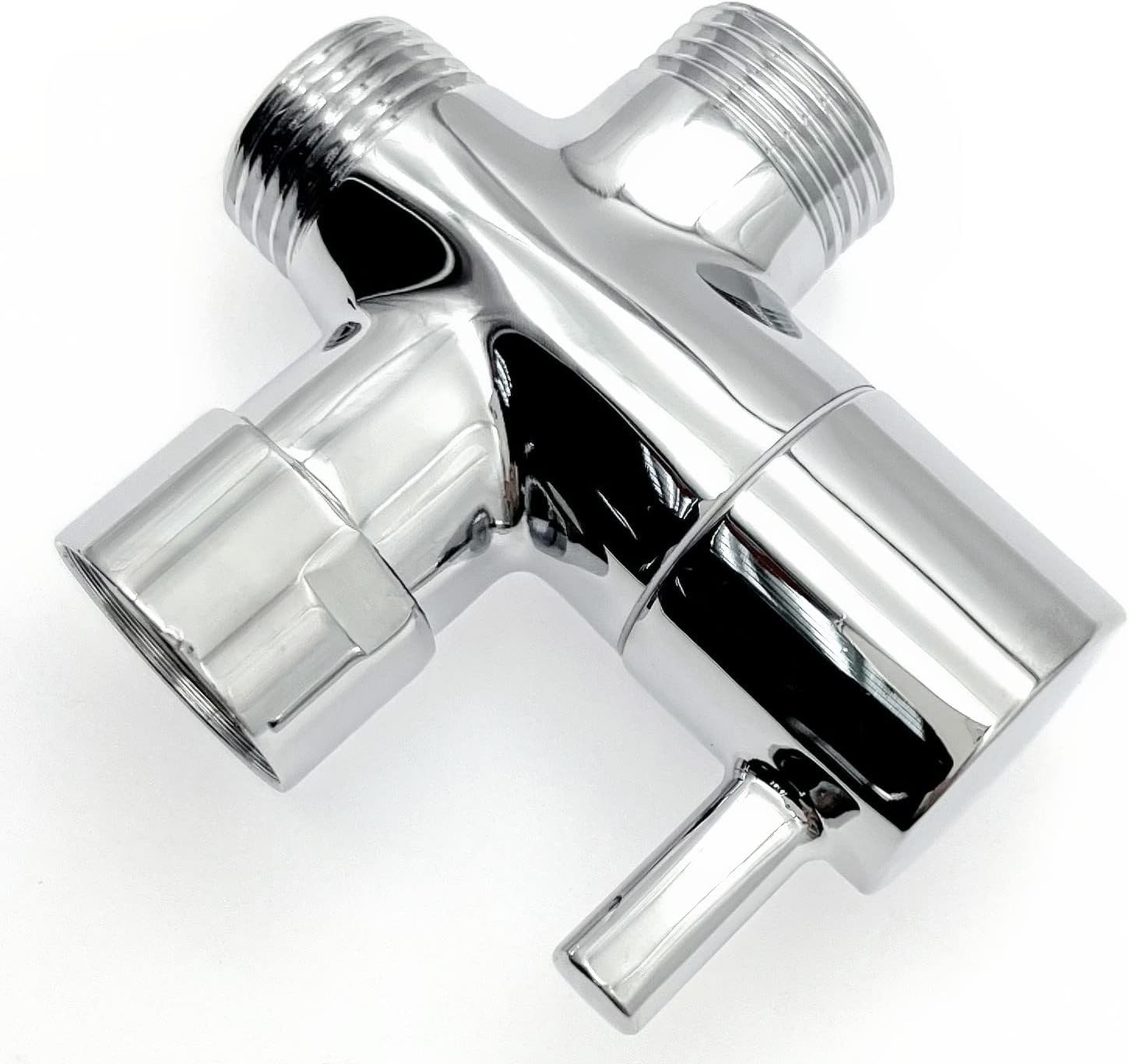 JZK Douche-omsteller 3-weg G1/2 Messing met Rubberen Ring