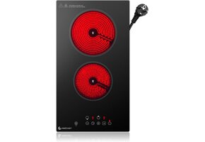 Keramische Kookplaat Zwart 3200W 2 Zones - 34% Korting