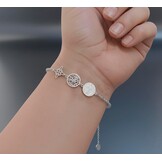 Armband met Heksenknoop, Tetragram & Sint Benedictus Medaillon - 316L RVS, Verstelbaar 17cm
