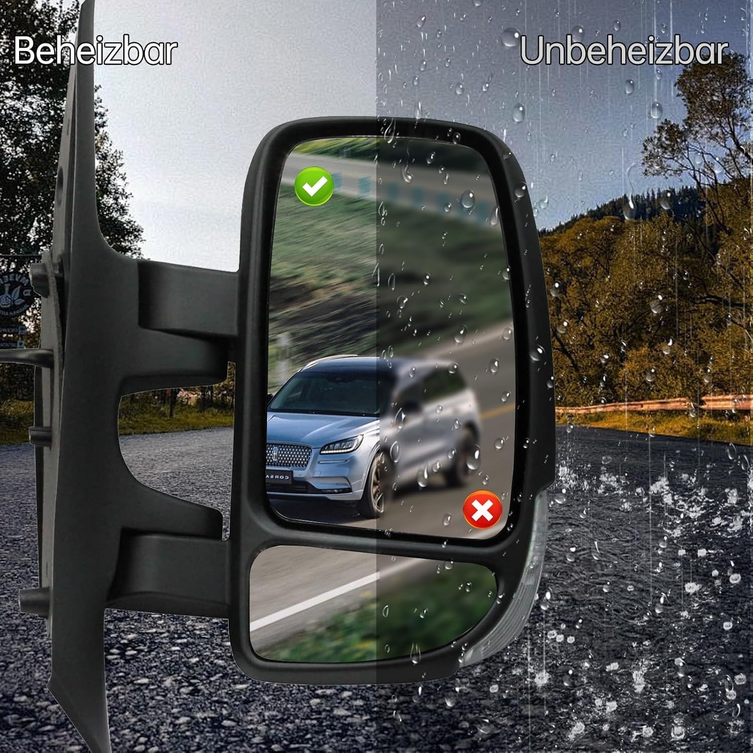 Elektrische Buitenspiegel Rechts met Knipperlicht voor Renault Master III (vanaf 2010) - Verwarmbaar, 7 Pins