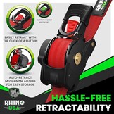 Rhino USA Intrekbare Ratelspanners (4 stuks) - Rood - 2,5 cm x 3 m - Medium Duty