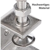 AKOLAFE 8-delige C-klem van 30 mm Roestvrij Staal 304 - Max. Klembereik 25 mm - Zilver