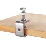 AKOLAFE 8-delige C-klem van 30 mm Roestvrij Staal 304 - Max. Klembereik 25 mm - Zilver