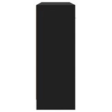 vidaXL Dressoir 91x28x75 cm bewerkt hout zwart