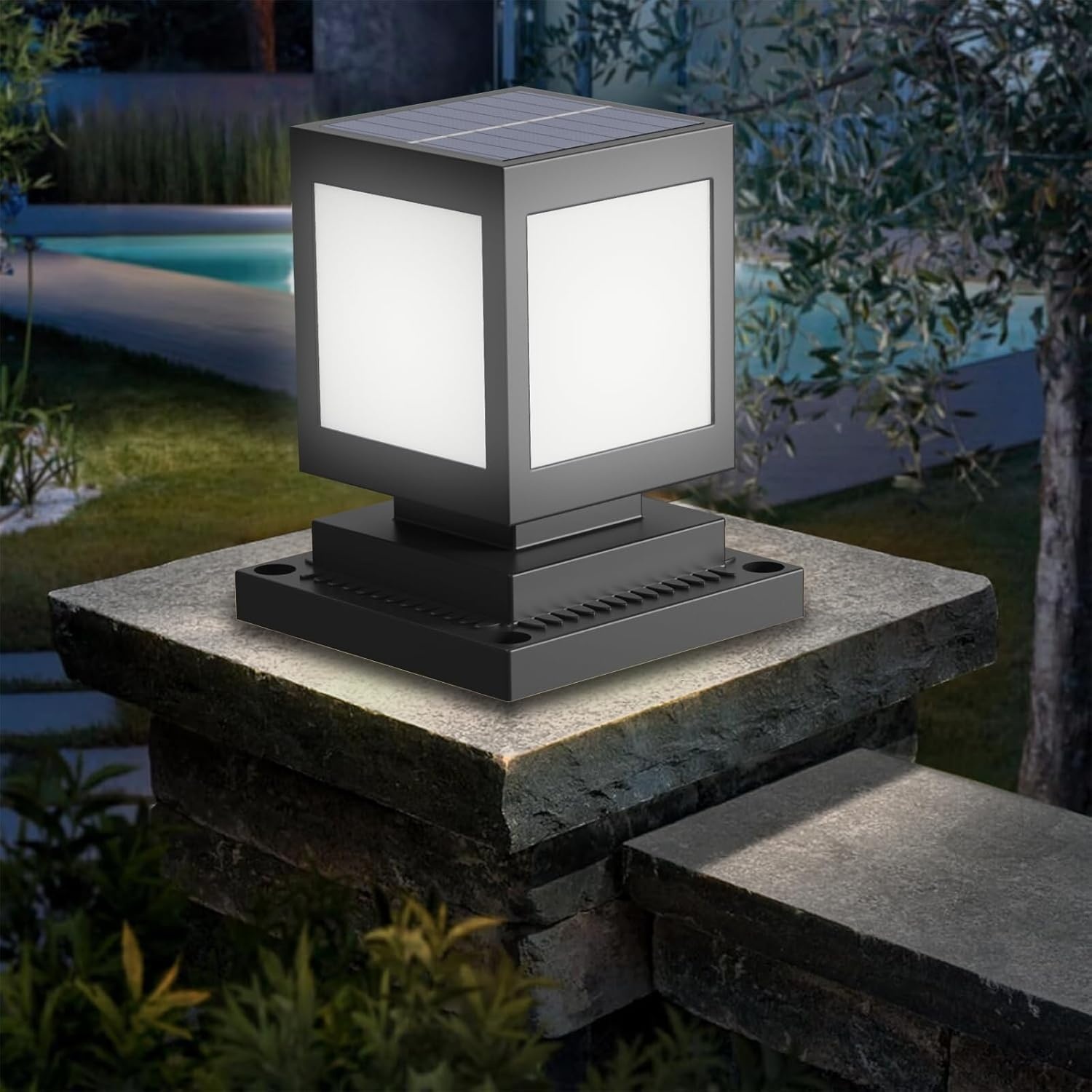 Sokkellamp voor buiten, 12 W bolderlamp buiten, grijs, tuinpadverlichting van gegoten aluminium, 3 kleuren, E27-fitting, max. 40 W, IP45 tuinlamp voor palen, patio, terras, opritten - Maat L-1