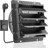 HG Power Afvoerventilator Industriële Wandventilator 350mm 1500m³/h met Toerentalregelaar Wandventilator met Gaaszeef Uitlaatventilator met EU-stekker, Aluminium Raamventilator voor Kelder