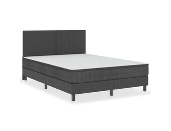 vidaXL Boxspringframe stof grijs 180x200 cm