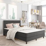 vidaXL Boxspringframe stof grijs 180x200 cm