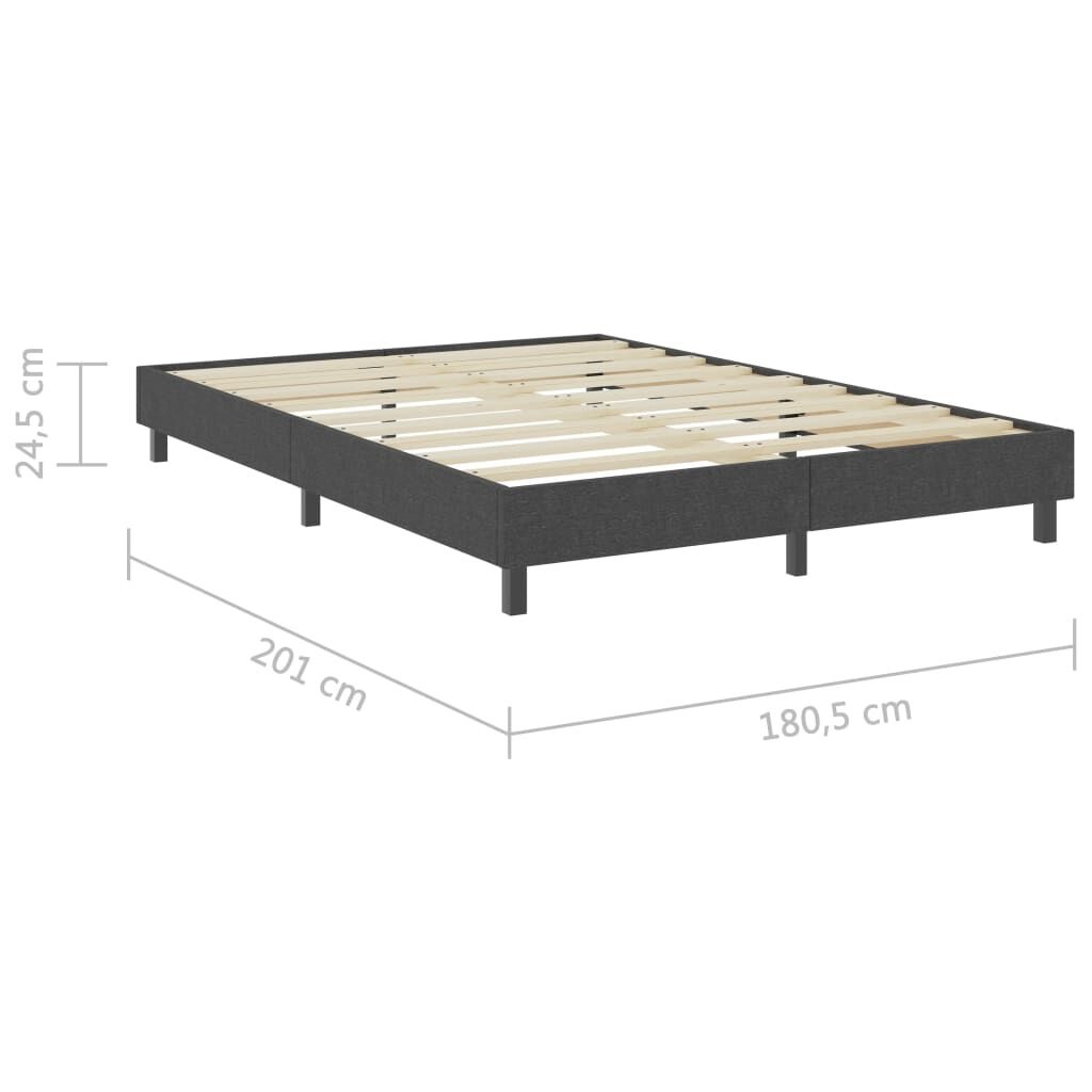 vidaXL Boxspringframe stof grijs 180x200 cm