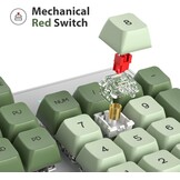 SOLIDEE Volledig Formaat Mechanisch Toetsenbord,Groen Matcha Toetsenbord,104 Toetsen RGB Verlicht Gaming met Numeriek Toetsenblok,NKRO voor Windows Laptop PC Gamer(104 Matcha)