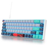 SOLIDEE Volledig Formaat Mechanisch Toetsenbord,Groen Matcha Toetsenbord,104 Toetsen RGB Verlicht Gaming met Numeriek Toetsenblok,NKRO voor Windows Laptop PC Gamer(104 Matcha)
