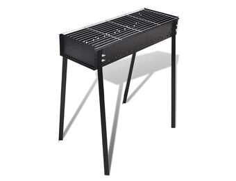 vidaXL Houtskoolbarbecue staand vierkant 75x28 cm