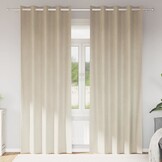 vidaXL Gordijnen met gordijnen 2 pcs Crème 140 x 260 cm Fluweel