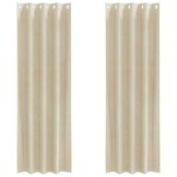 vidaXL Gordijnen met gordijnen 2 pcs Crème 140 x 260 cm Fluweel