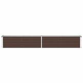 vidaXL Plantenbak verhoogd 320x40x45 cm gegalvaniseerd staal bruin