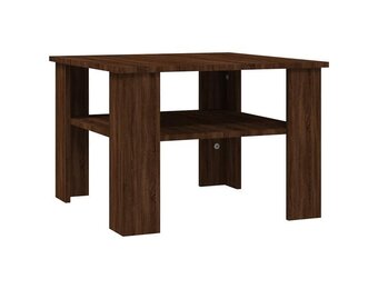 vidaXL Salontafel 60x60x42 cm bewerkt hout bruin eikenkleur