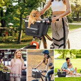 COFIT Opvouwbare Fietsmand, Multifunctionele Afneembare Fietsmand voor Huisdieren, Winkelen, Woon-Werkverkeer, Kamperen en Buitenshuis